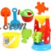 7PCS Beach Sand Toys, Outgeek Colorful Plastic Educational Summer Beach Toys Sand Play Set and Buckets for Kids Children Sandbox   